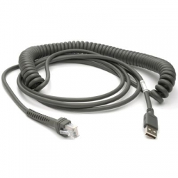 Kabel USB do skanerów Zebra, sprężynowy, 4,5m