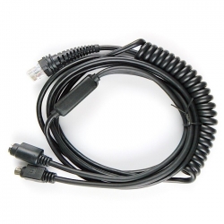 Kabel RS232 do skanerów Datalogic, sprężynowy, 1,8m, męski