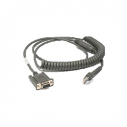 Kabel RS232 do skanerów Zebra, sprężynowy, 2,8m
